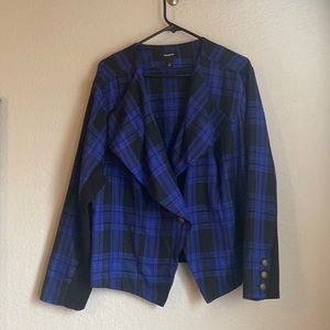 Torrid Blue & Black plaid blazer - Buy 1 get 1 free!